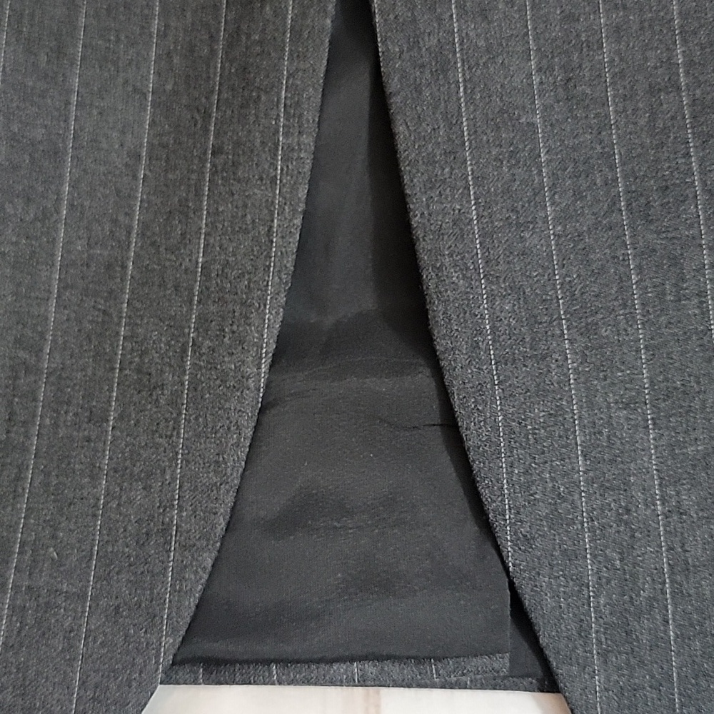 Lauren Ralph Lauren Blazer Jacket Wool-Laine Size 46L Gray with Pinstripes - Picture 5 of 9